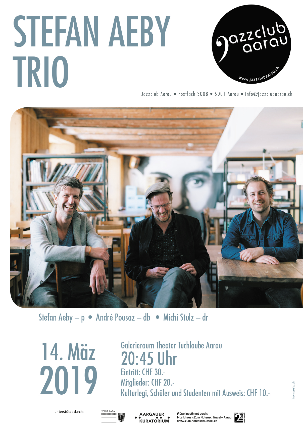 Konzertflyer «Hermelin» Theater Tuchlaube Aarau 2014