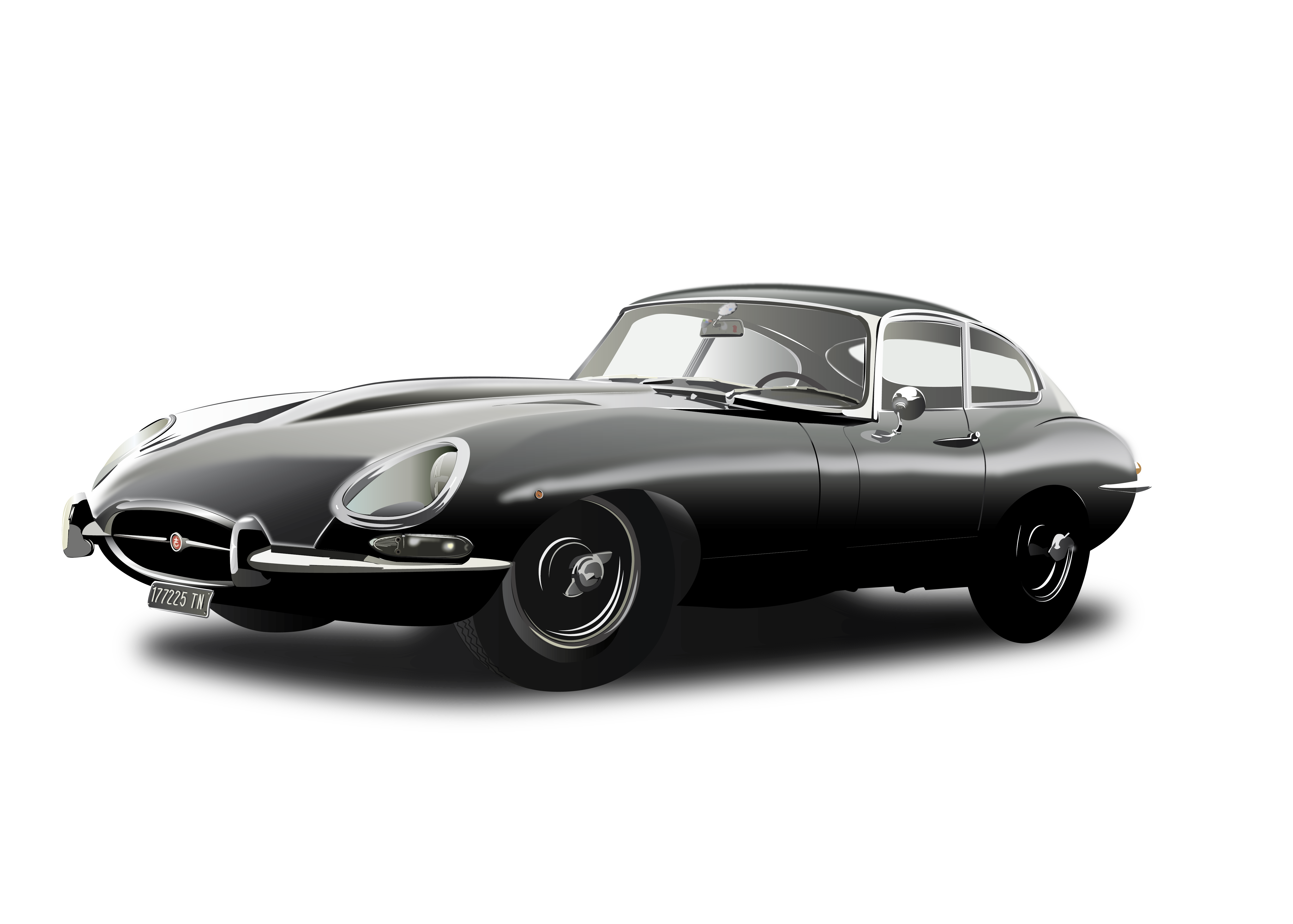 Vektorzeichnung «Jaguar E»